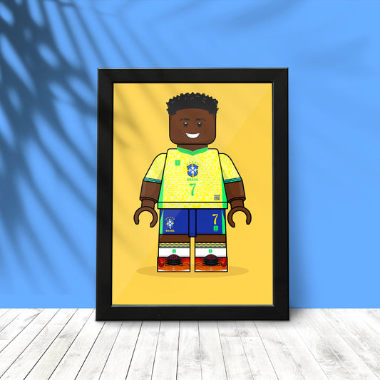 Vinicius Junior Brickify Poster